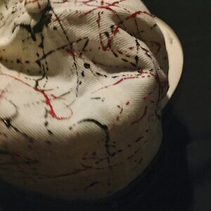 Fresh dripping paint red and black fitted